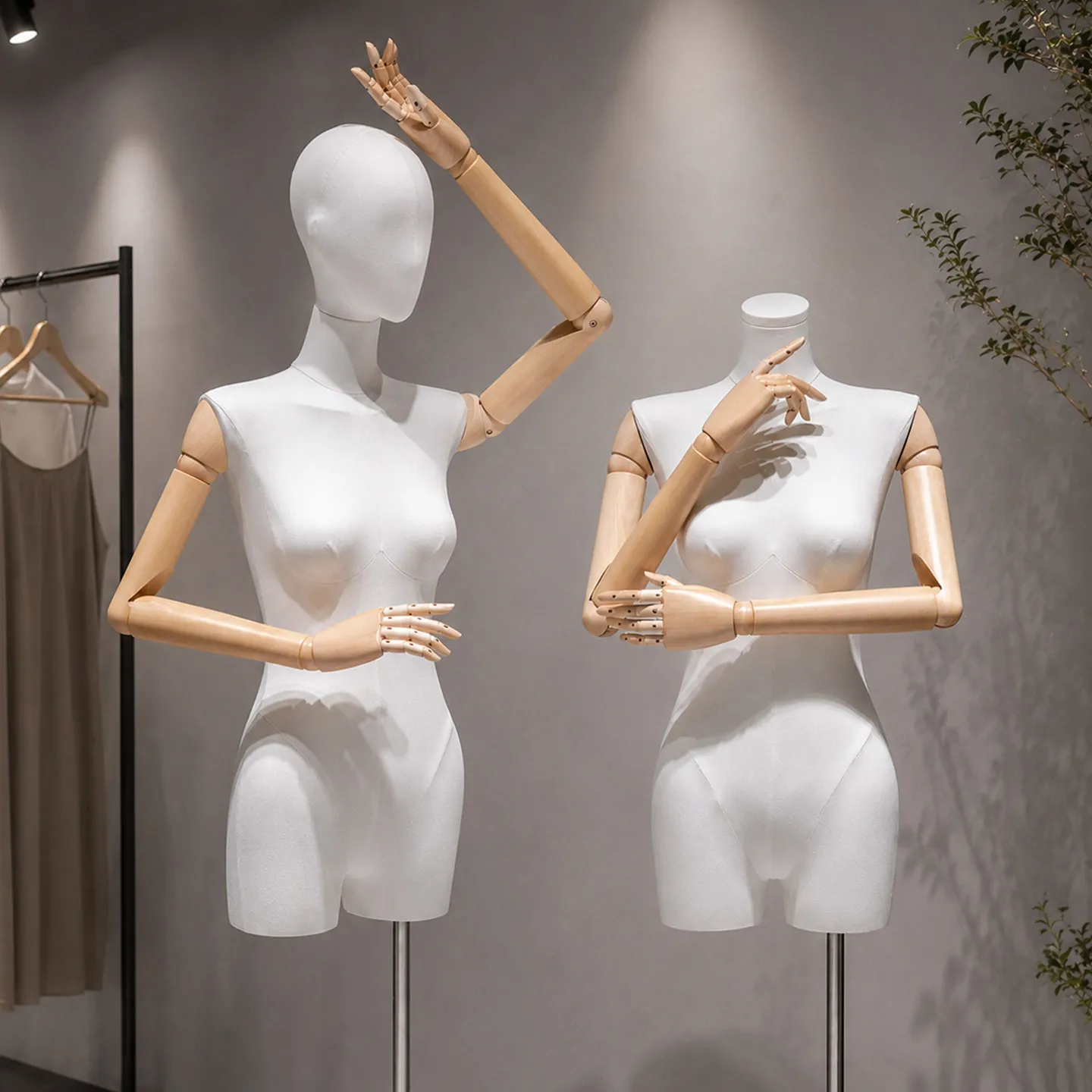 Factory wholesale clothing store flat shoulder model doll props women's half body table women's