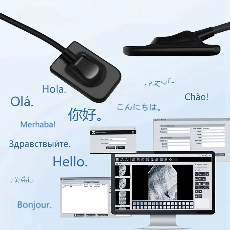 Sensor digital dental JUMTOP X Ray RVG com sistema de imagem de alta definição APS CMOS Tech