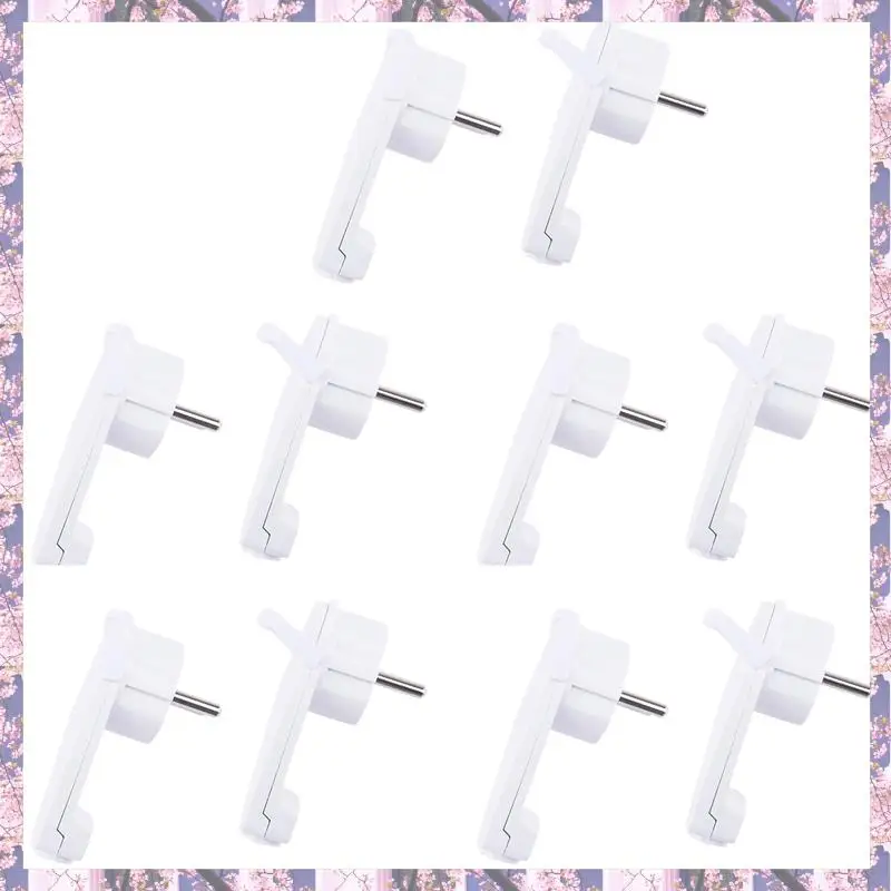 Retail 10Pcs White Schuko Angled Plug Flat, Schuko Flat Plug 250 V (16 A), Schuko Plug, Schuko Plug Flat, Eu Plug