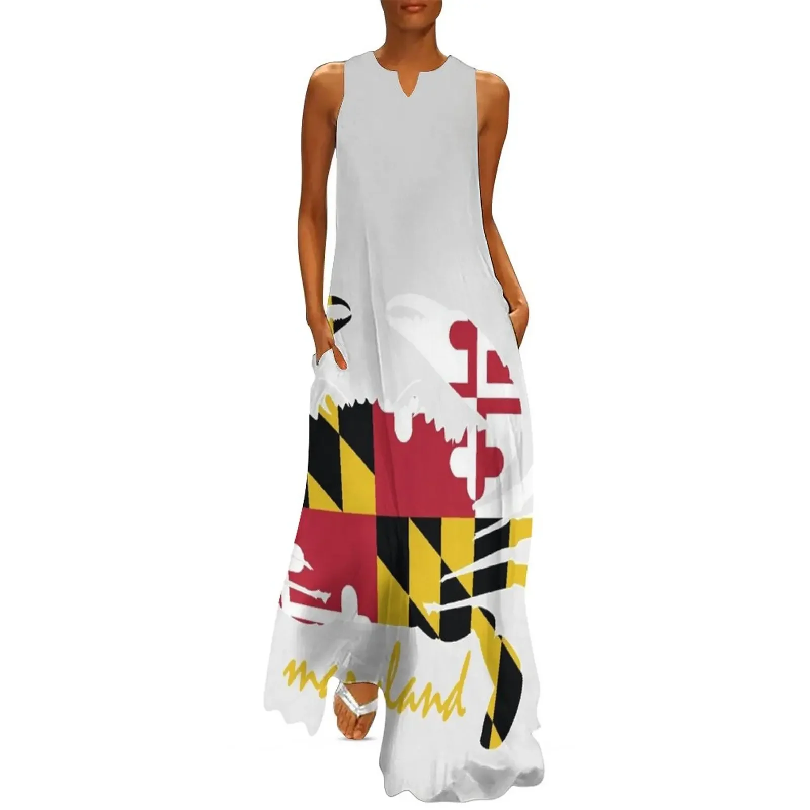 

Maryland Crab Script Long Dress women dress cocktail dresses summer woman dress 2025 dresses for special events