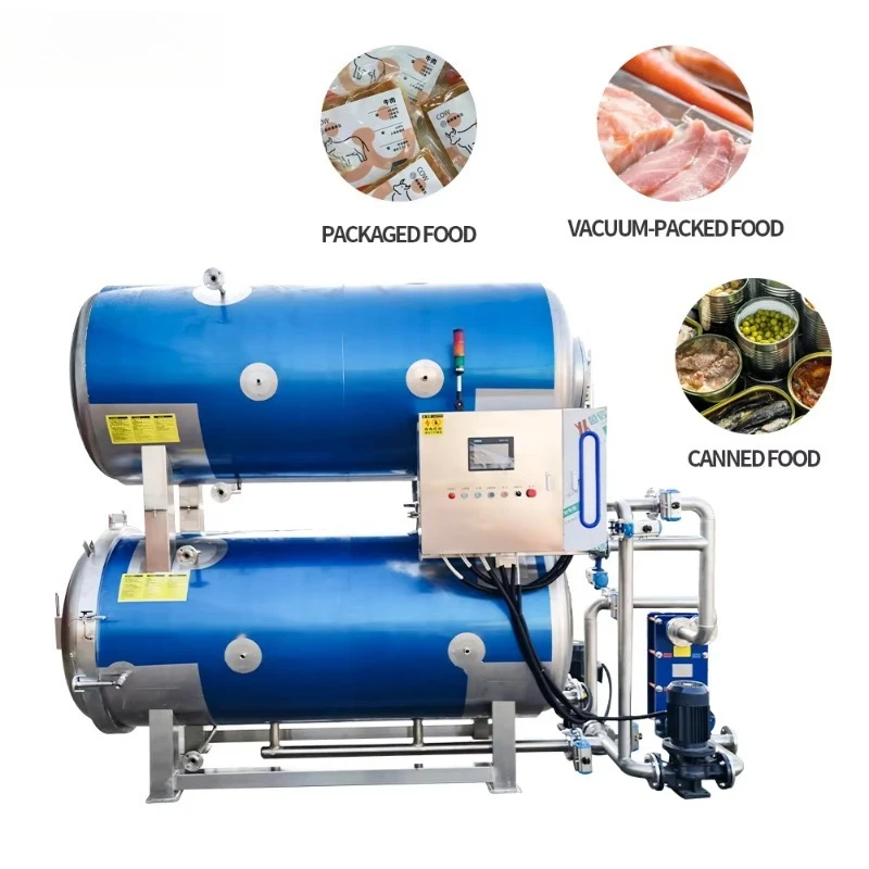Factory Sales Price Water Immersion/Spray Retort SUS304 Automatic Sterilized Pot Retort for Vacuum Package Food Meat Customized