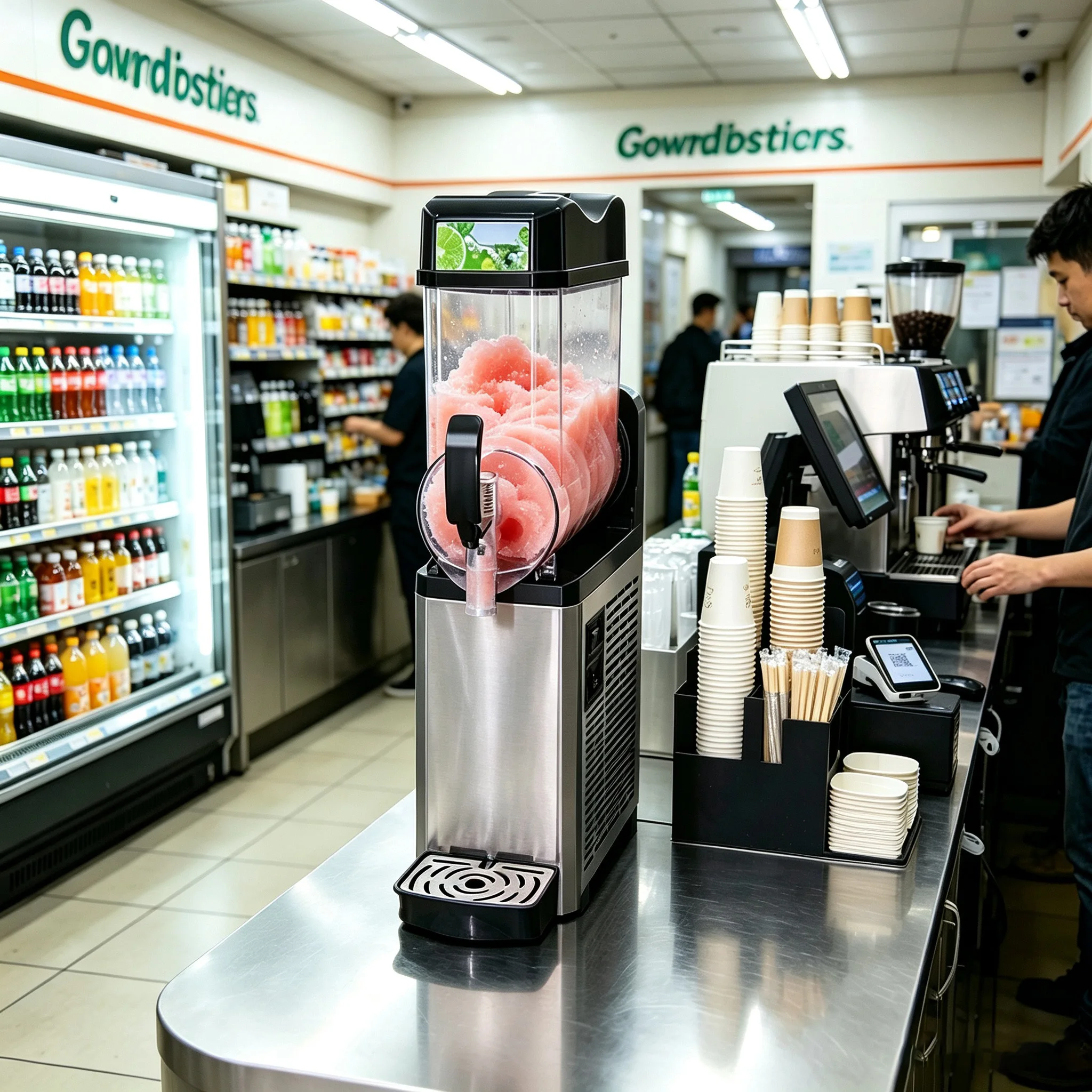 15L Slushie Machine Frozen Drink Maker for Margaritas, Smoothies, Milkshakes, Cocktails, and Soft Serve Ice Cream