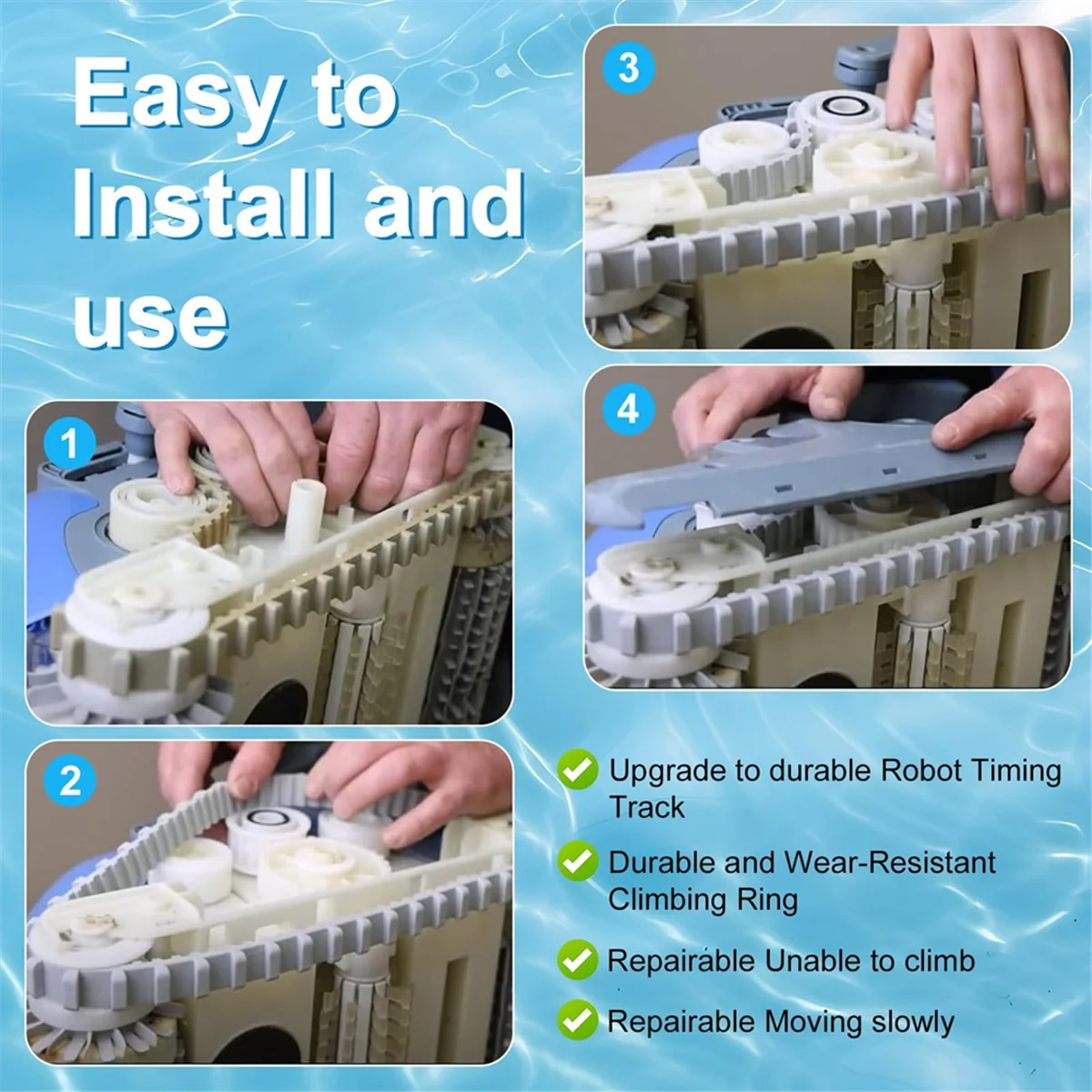 

ABJS Automatic Pool Cleaner Replacement Parts Kit - Timing Track 9985006-R2 for CC Plus