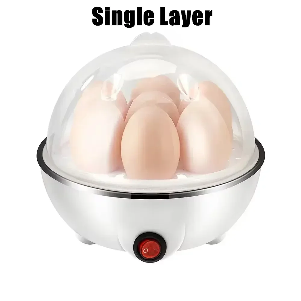 Electric Egg Boiler 7 Eggs Steamer Multifunctional Cooker with Auto Shut Off for Omelet Soft Medium and Hard Boiled Eggs