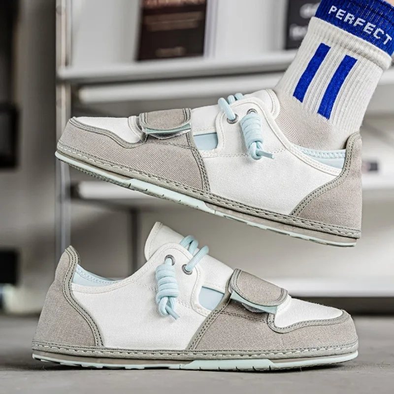 Fipatbu Men's Casual Fashion Sneakers Wearproof Design Comfortable Canvas Vulcanized Lightweight Platform Tenis Board Shoes