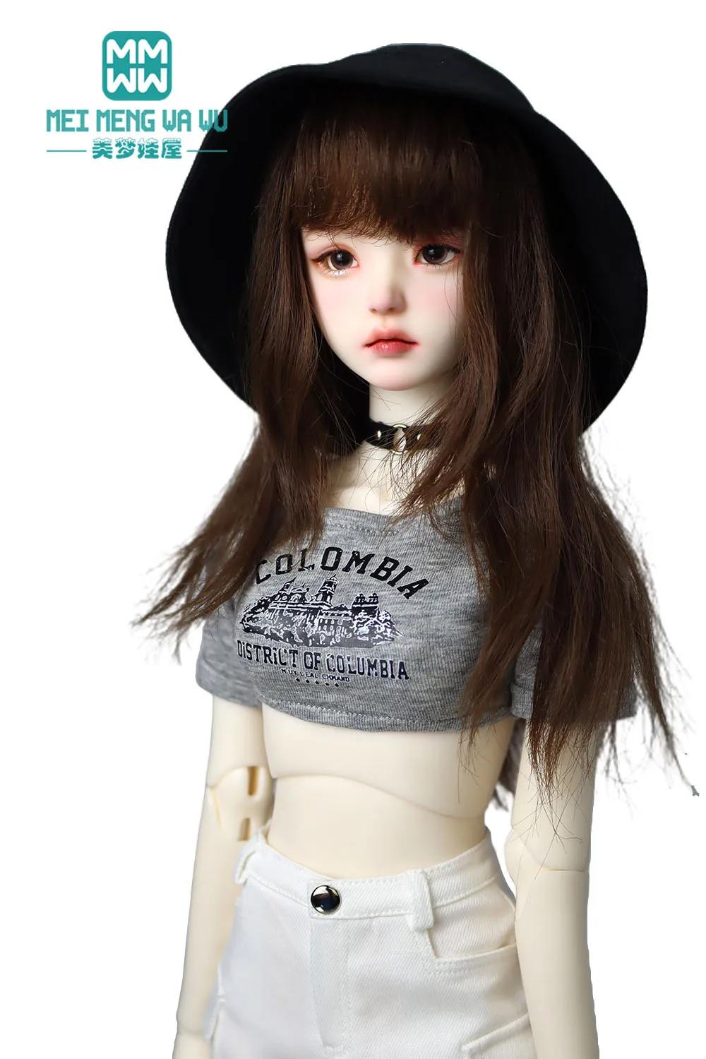 Fits 1/3 1/4 BJD Clothes Fashionable High-Waist T-Shirt Doll Accessories Gifts
