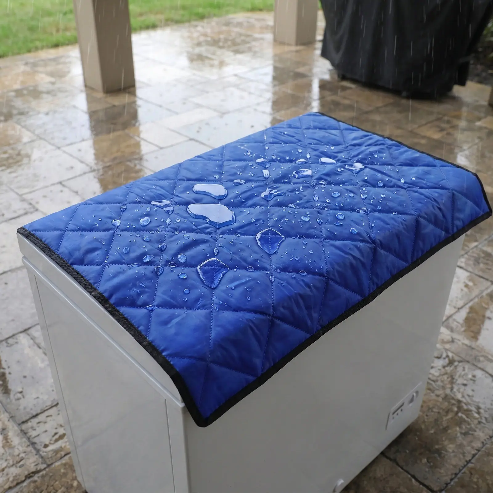 Magnetic Freezer Top Protector Mat 55x27.6 Heat Reflective Waterproof Insulation Cover Chest Freezers Outdoor Refrigerator Cover