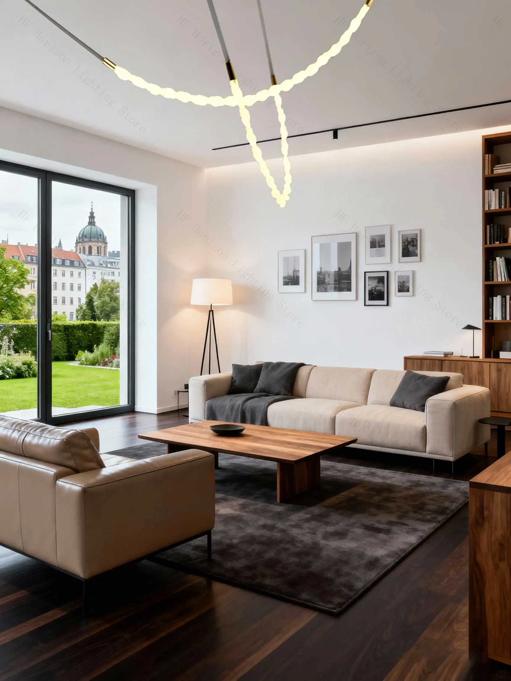 ارتفاع مزدوج خمر آرت ديكو الثريا الفاخرة هامش ضوء الحد الأدنى الإبداعية لغرفة الطعام غرفة المعيشة مصمم مصباح