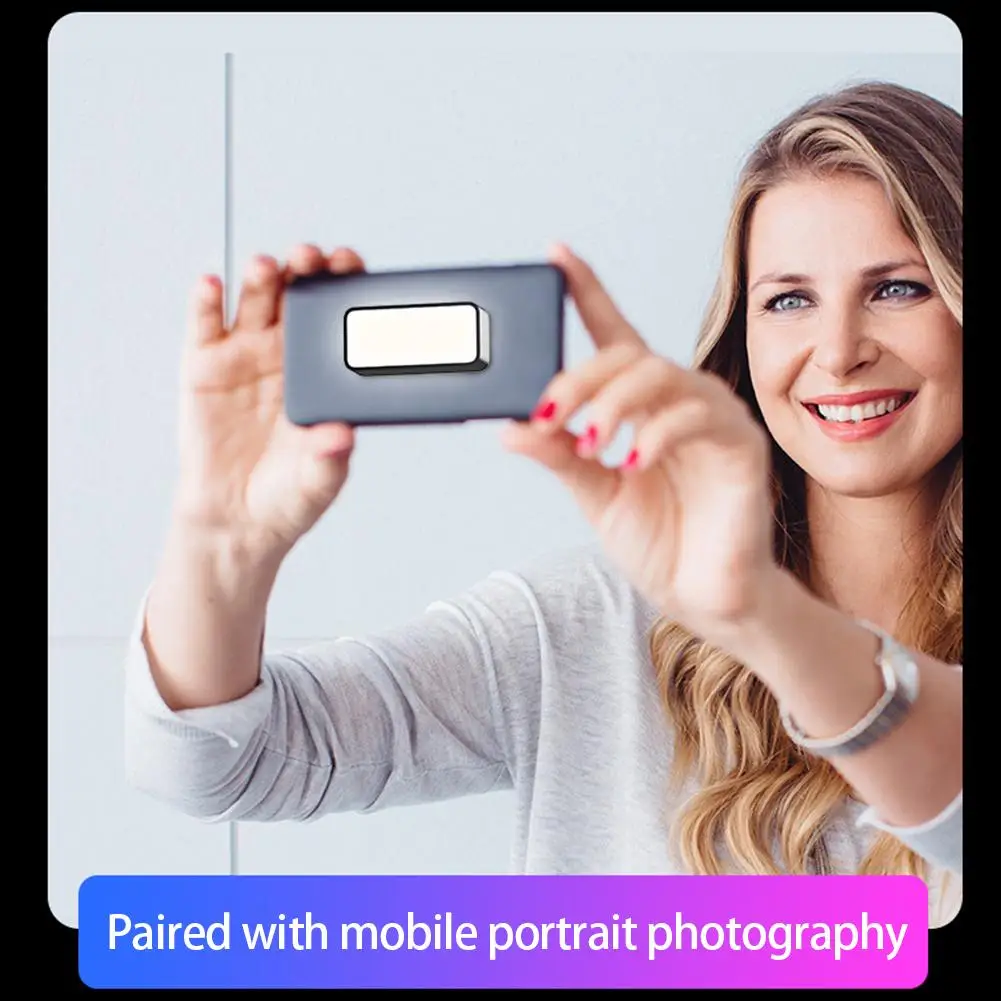 3-color Mini Magnetic Fill Light For Outdoor Live Broadcast, Mobile Phone Photography Multi-function Portable Pocket Light V3K2