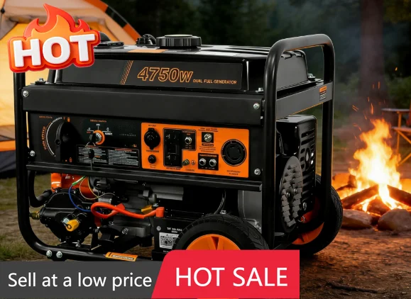 

Портативный двухтопливный генератор DF475T, 4750 Вт, 120 В/240 В, двойное напряжение, электрозапуск и комплект колес