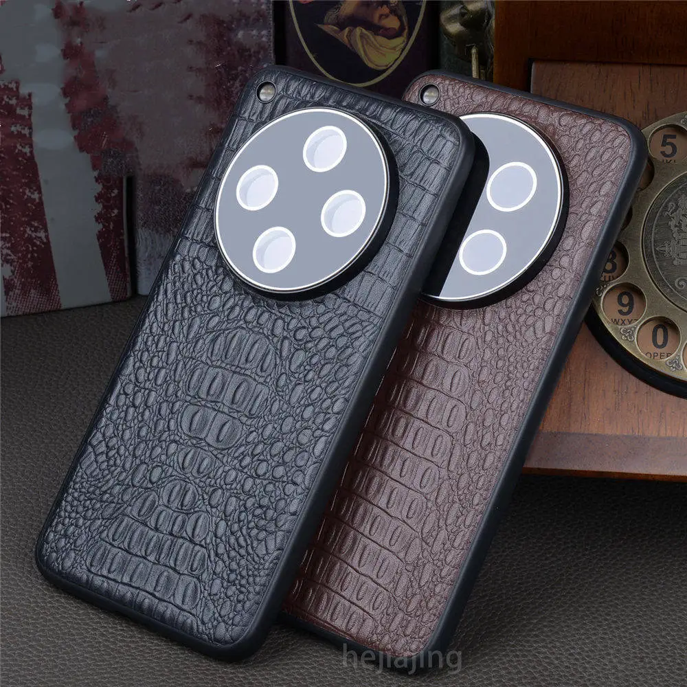 

Чехол из натуральной яловой кожи крокодила для Oppo Find X8 Ultra Pro Business, задняя крышка