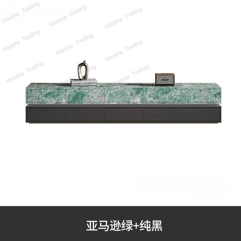 

TV cabinet Light luxury high-end TV cabinet Modern simple living room Home rock slab TV floor cabinet