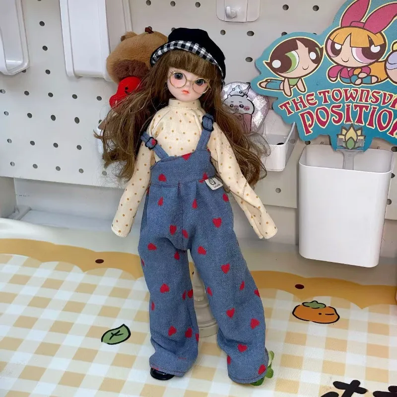 11.8 بوصة دمية 6 نقاط BJD متعددة المفاصل دمية لعبة دمية ملابس الطفل مجموعة ملابس لطيف فتاة هدية عيد ميلاد لغز متعة هدية دمية #4