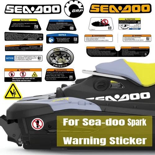 Imagen 2 del producto Para BRP Sea-doo Spark-300 pegatina de advertencia Seadoo Spark 300 Jet Ski pegatina reflectante accesorios de calcomanía impermeable