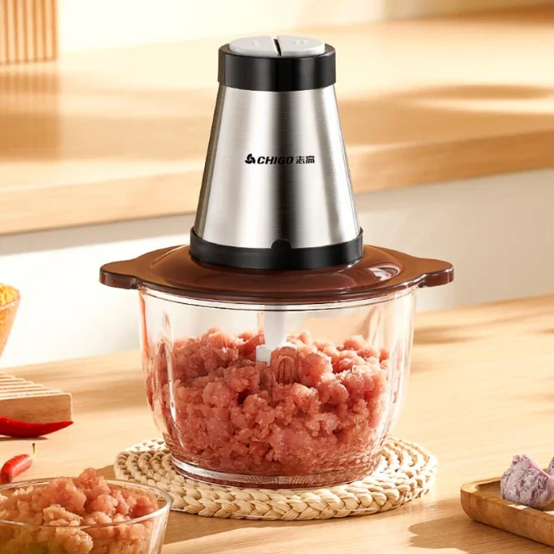 Meat Grinder Machine Electric 2speed Glass/stainless Steel Bowl Home Electric Small Food Processor Kitchen Appliances Küche