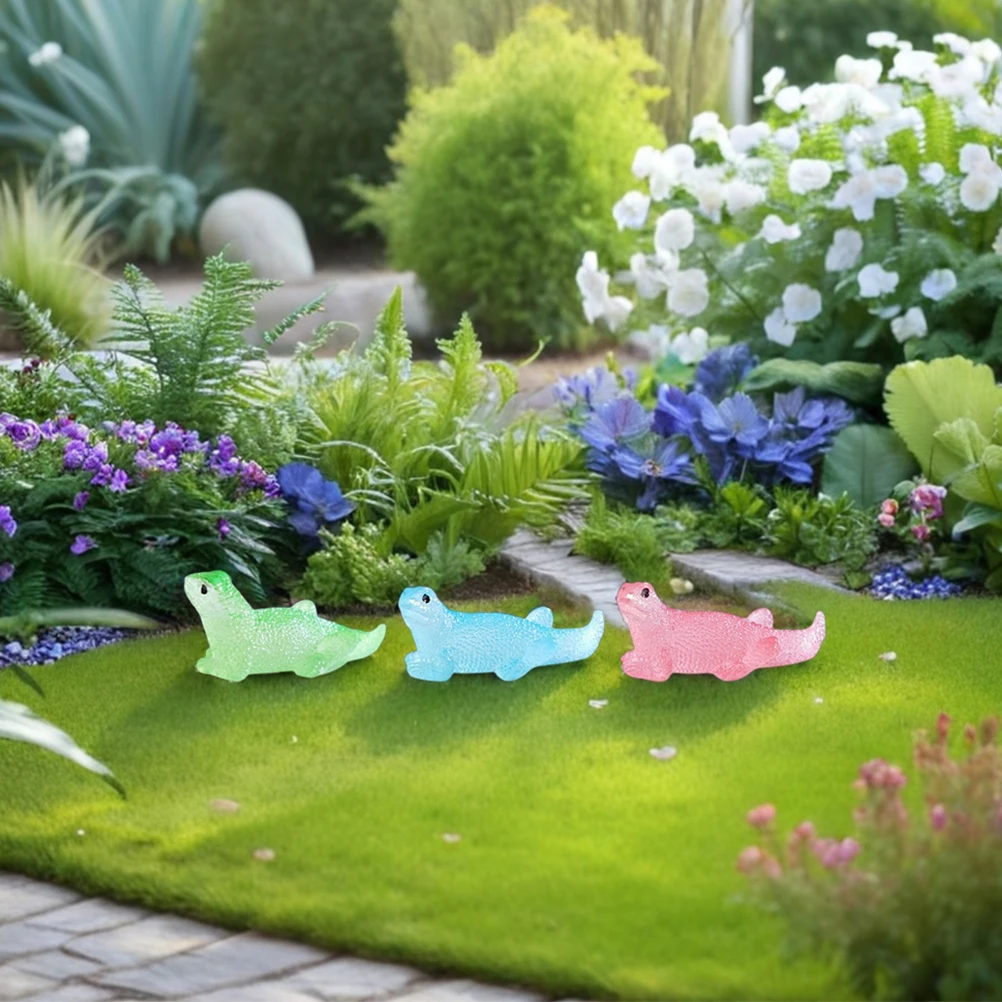 

15pcs Glow in Dark Lizard Figurines Realistic Resin Miniatures Fairy Garden Accessories Night Light Decoration Moss Landscape