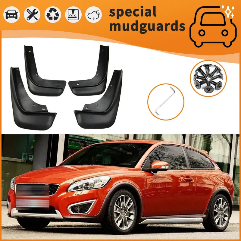 

For 10-19 Volvo C30 models Mudguards Fender Mudflaps Front Rear Flares Splash Guards Cover Car Accessorie