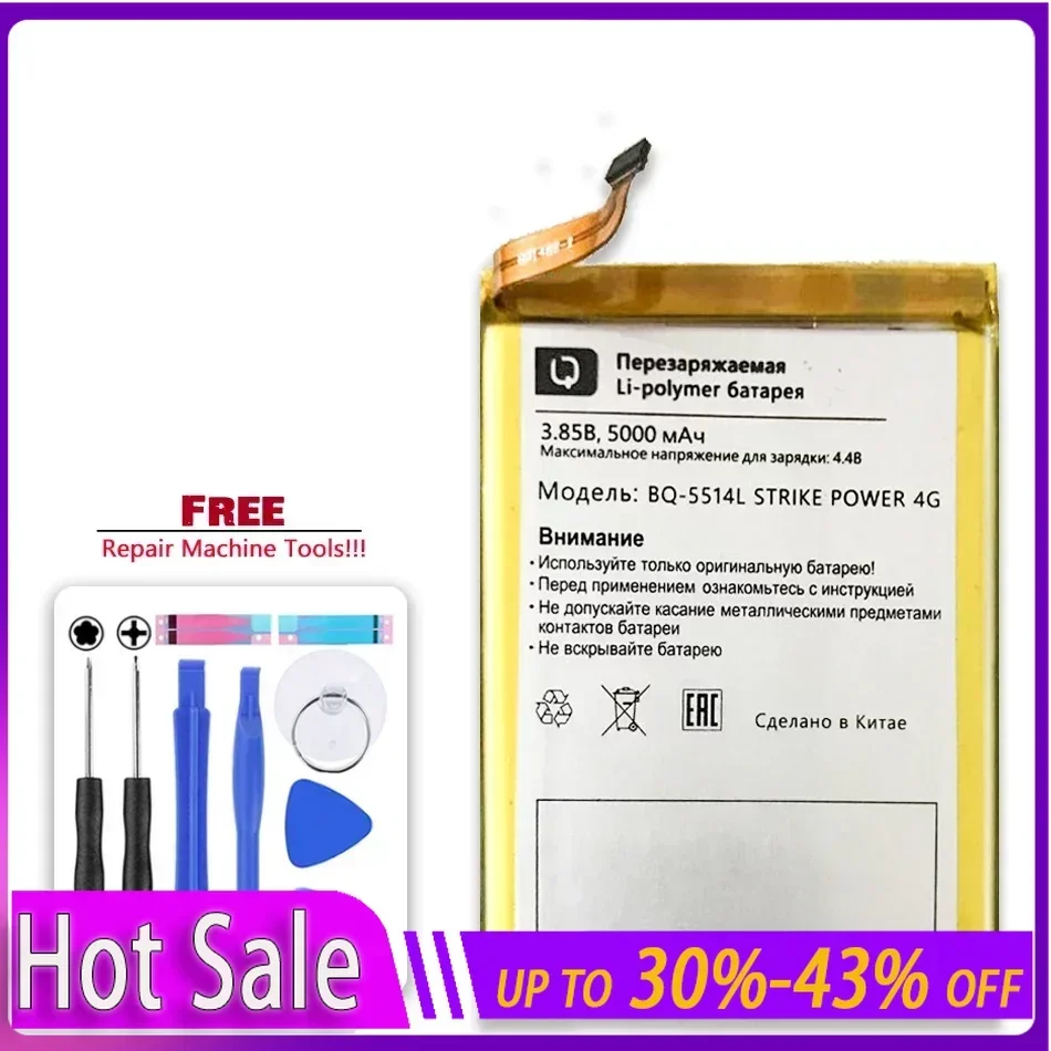 Для Micromax ACBPN50M03 5000mAh BQ5514G аккумулятор для BQ BQ-5514L BQ-5514G STRIKE POWER Мобильный телефон батареи + Инструменты
