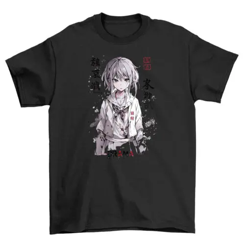 Drama Anime Girl in Kimono T-Shirt - Stylish, Funny, and Full of Sass! Unisex Te