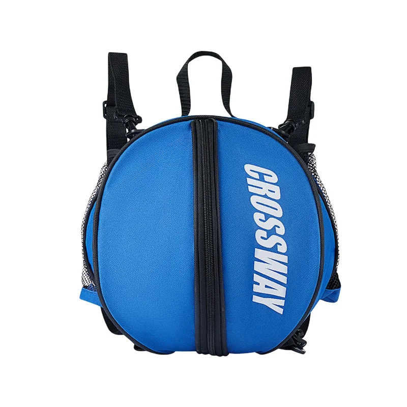 Men Basketball Bag Sports Ball Football Volleyball Softball 2 Side Mesh Pockets Round Shape Shoulder Bag