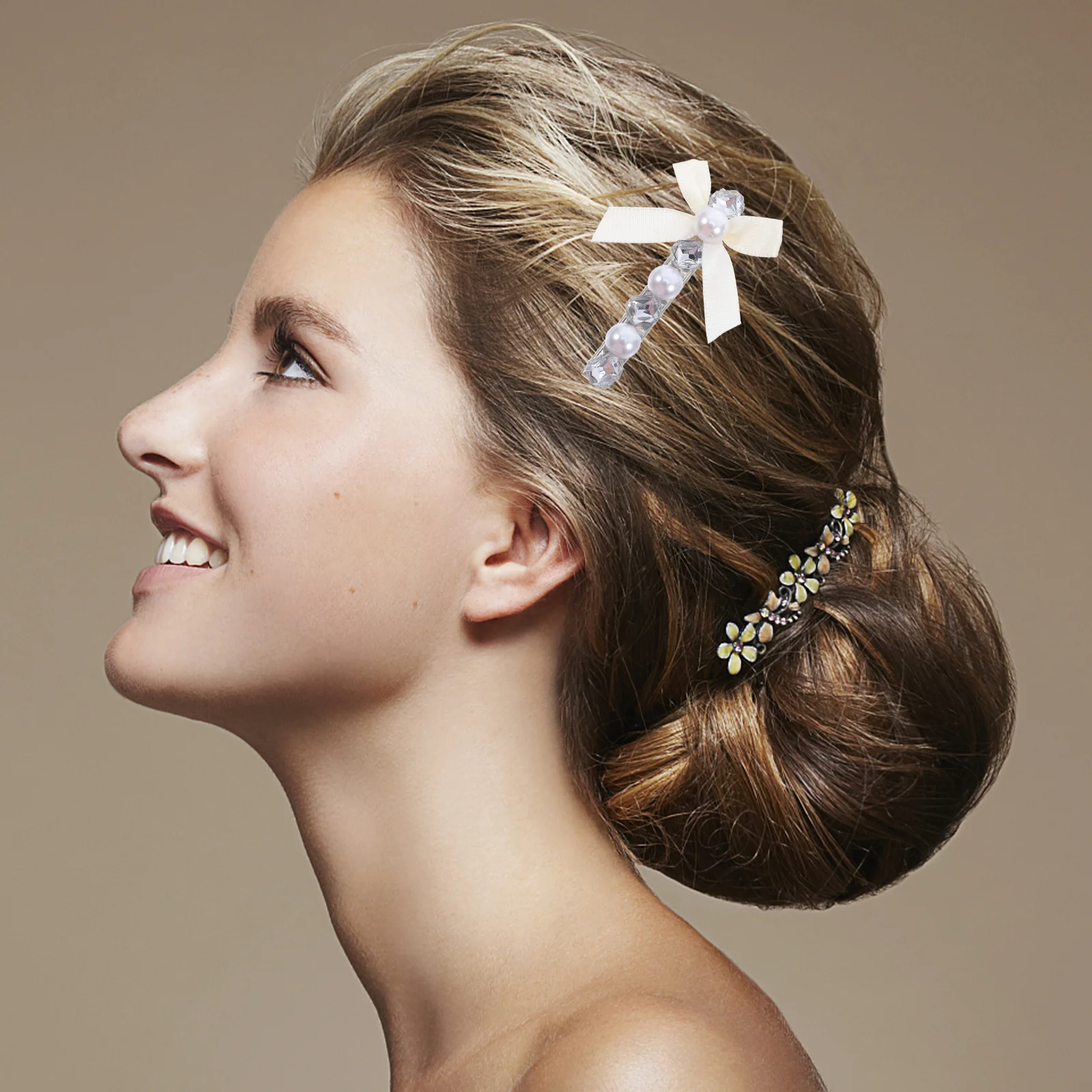 

Cute Bow Shaped Hair Clips for Women Girls Elegant Duckbill Design Versatile Accessory for Formal Casual Occasions