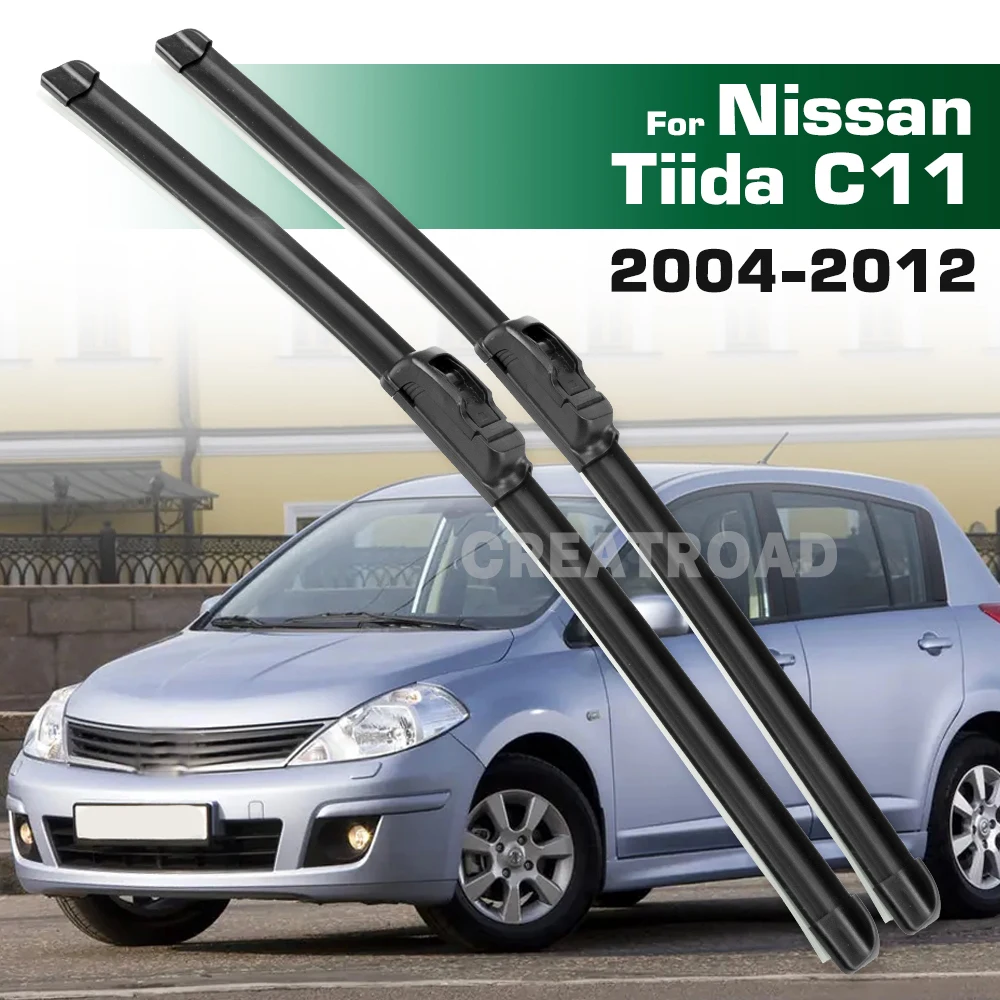 For Nissan Tiida C11 2004-2012 2005 2006 2007 2008 2009 2010 2011 LHD&RHD Front Wiper Blades Windshield Windscreen Window 24