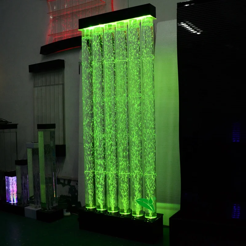 

Customization.Manufacturer Wholesale Indoor Floor Standing Bubble Wall Changing Led Light Acrylic Water Bubble Panel Screen