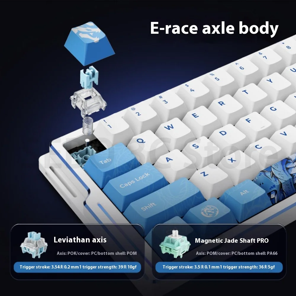 Imagem -03 - Atk Leviatan Edge 60he Interruptor Magnético Teclado Mecânico com Fio 8000hz Escritório Jogos Teclado de Liga Alumínio Personalizado Valorant