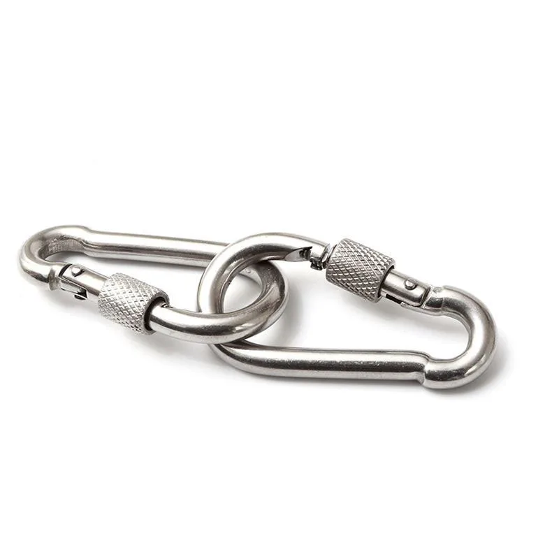 1/2PCS High Quality Carabiner Connection Buckles for Camping Climbing Swing Rope Link Safety Buckle Spring Snap Hook M4 M5 M6