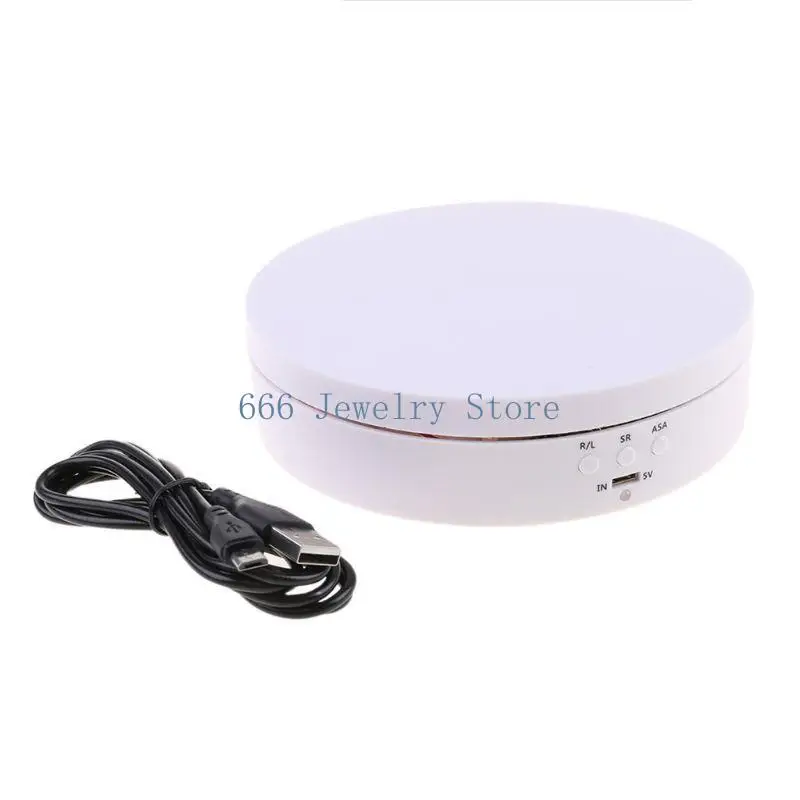 F2TD Rotating Display Stand 360 Degree Electric Rotating Display Holder for Display Jewelry Product Photography Jewelry Model