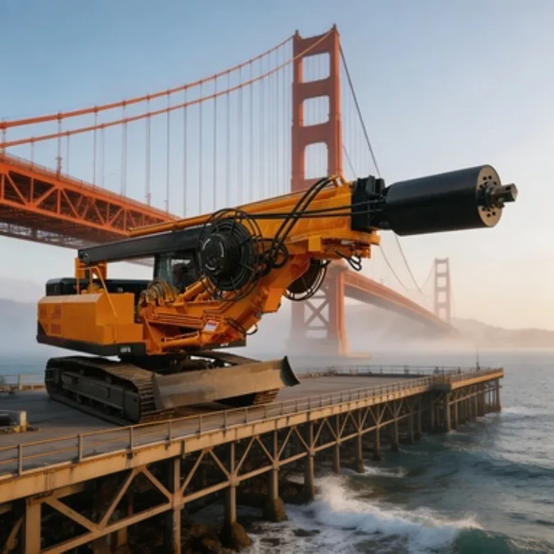 27m Depth Rotary Drilling Rig Drill Rig Borehole Drilling Machine YCR65 40kNm Torque for Foundation Project Use