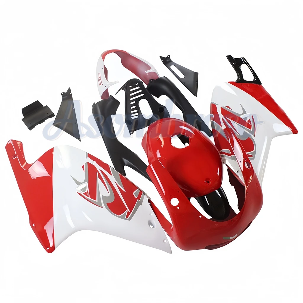 أطقم هيكل مصبوبة للحقن للدراجات النارية لأبريليا RS4 RS125 2000 2001 2002 2003 2004 2005 RSV 125 انسيابية باللون الأحمر والأبيض