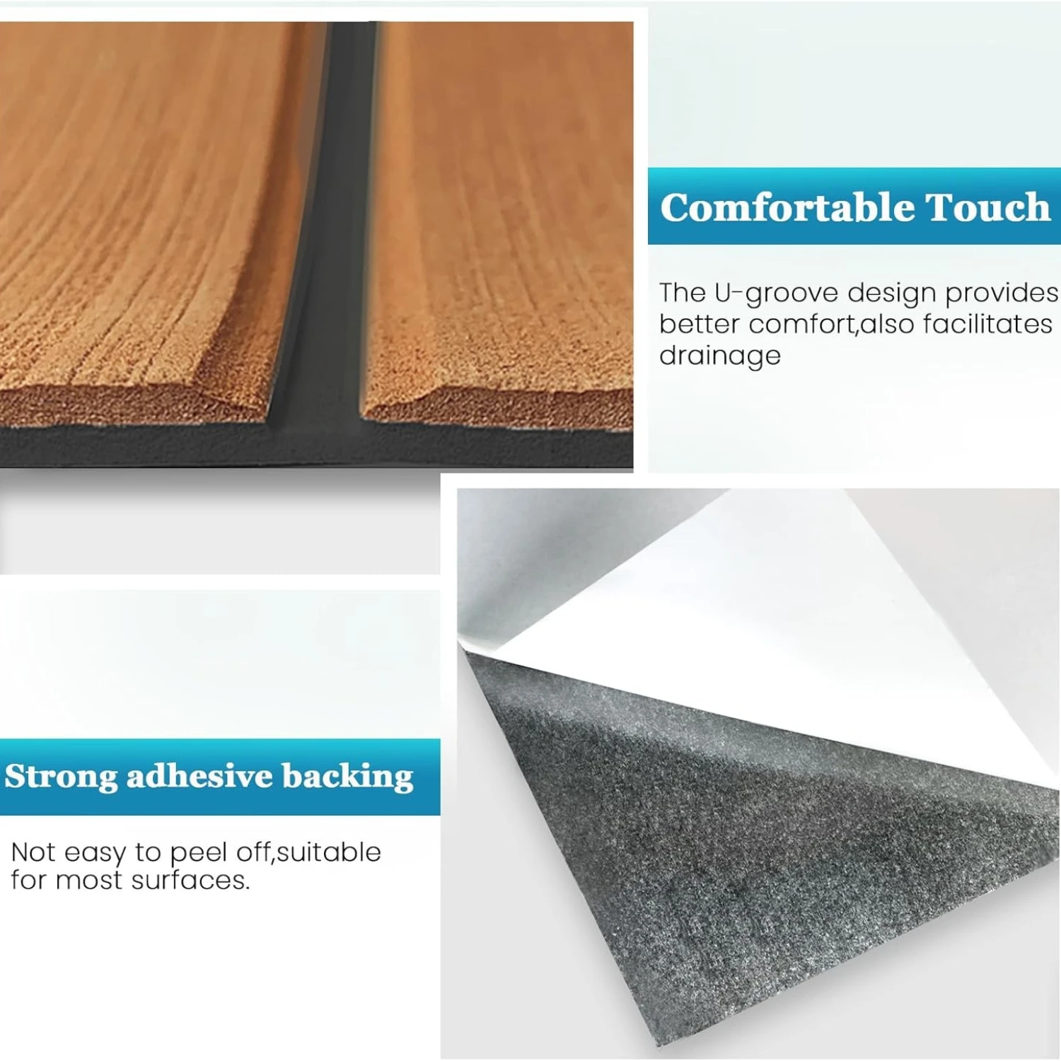 2400 * 1200 * 5 mm EVA Faux Teak Foam Decking Sheet Samoprzylepna mata na pokład jachtowy Akcesoria do łodzi Marine Antypoślizgowa podkładka podłogowa Seadoo