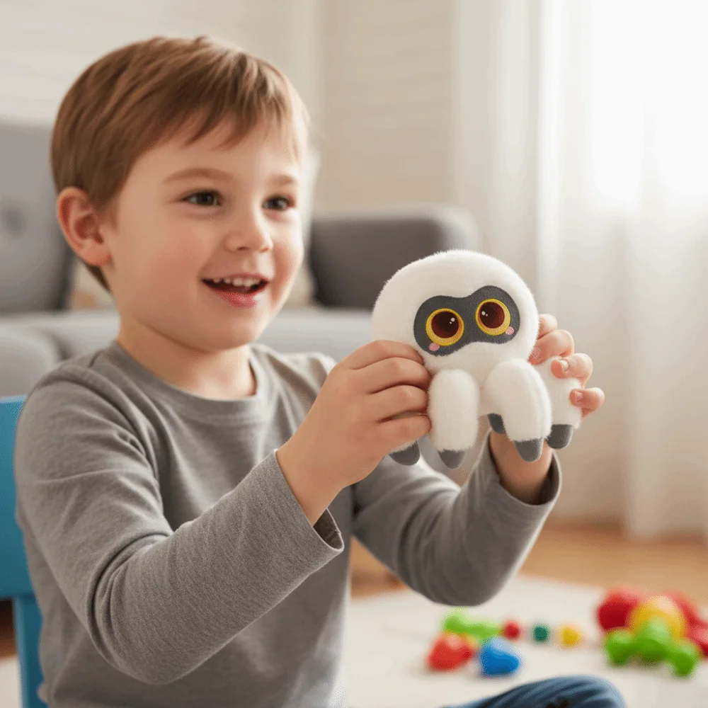 Kawaii محاكاة العنكبوت رقيق اليدوية العنكبوت محشوة الحيوان جمع لينة الأسود الزحف الحيوانات الأليفة حفلات عيد ميلاد