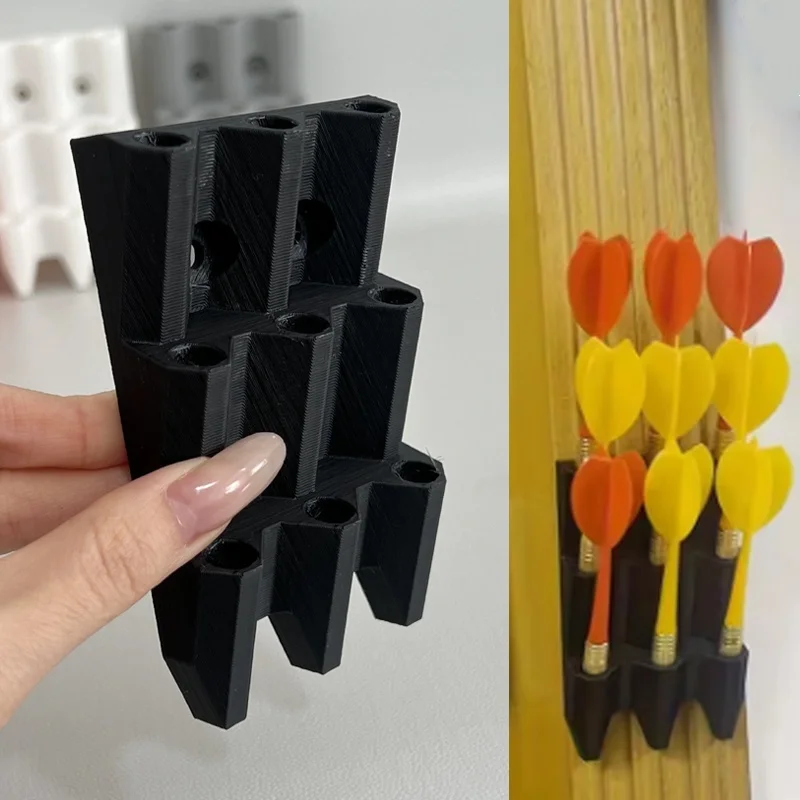 

1/2pcs Minimalist Dart Display Rack, Wall Mount Holds 9 Darts, Sturdy Polypropylene for Home Game Room, Gift for Players