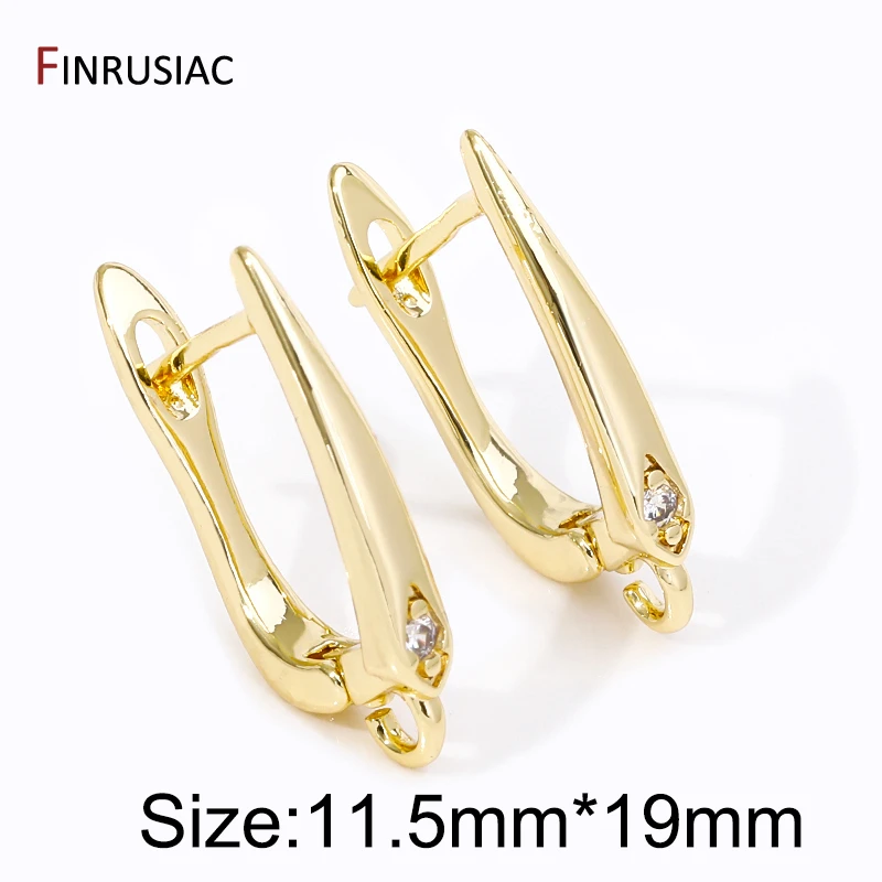 DIY Shvenzy Earwire Hoop Ohrring Haken Zubehör für 18K vergoldetes Messing Mode handgemachte Ohrringe Herstellung Zubehör Erkenntnisse – Detail 13