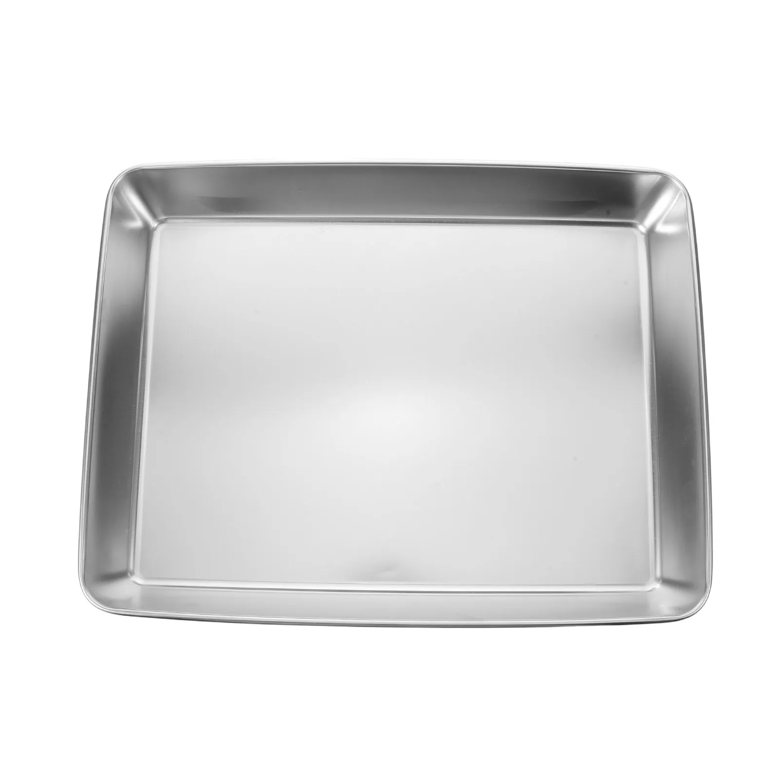 Stainless Steel Rectangle Cake Pan Leakproof Easy Clean Baking Tray for Tiramisu Brownies Oven Bakeware