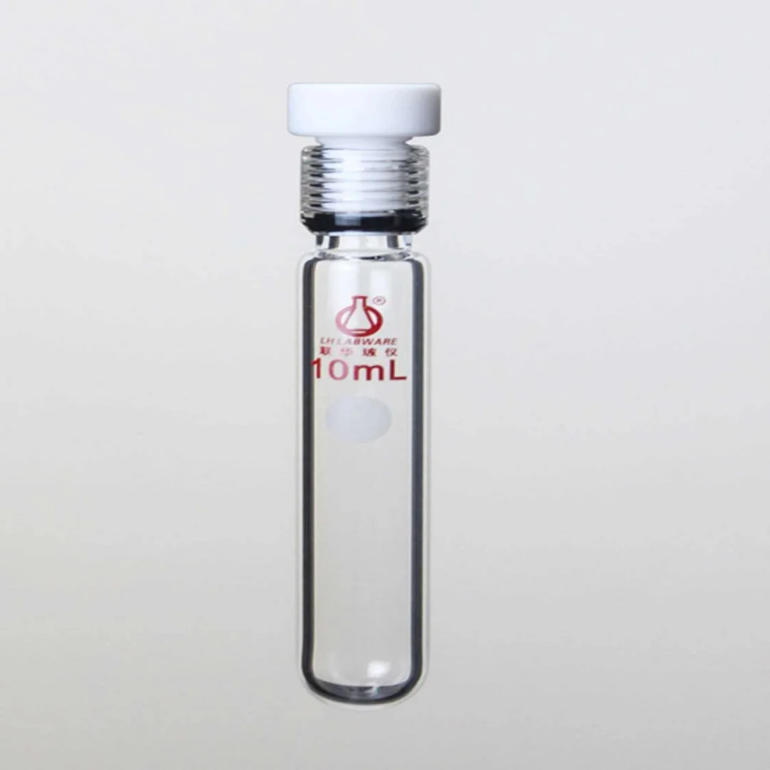 Tube shaped thick walled pressure resistant tube sealed tube pressure resistant bottle threaded mouth sealed tube hydrolysis rea