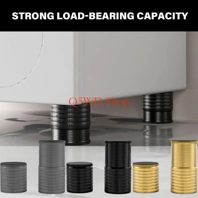 

Q5WD 4Pcs Heavy Duty Furniture Leveling Feet Height Adjustable Table Rise Furniture Height Adjusters Simple Installation