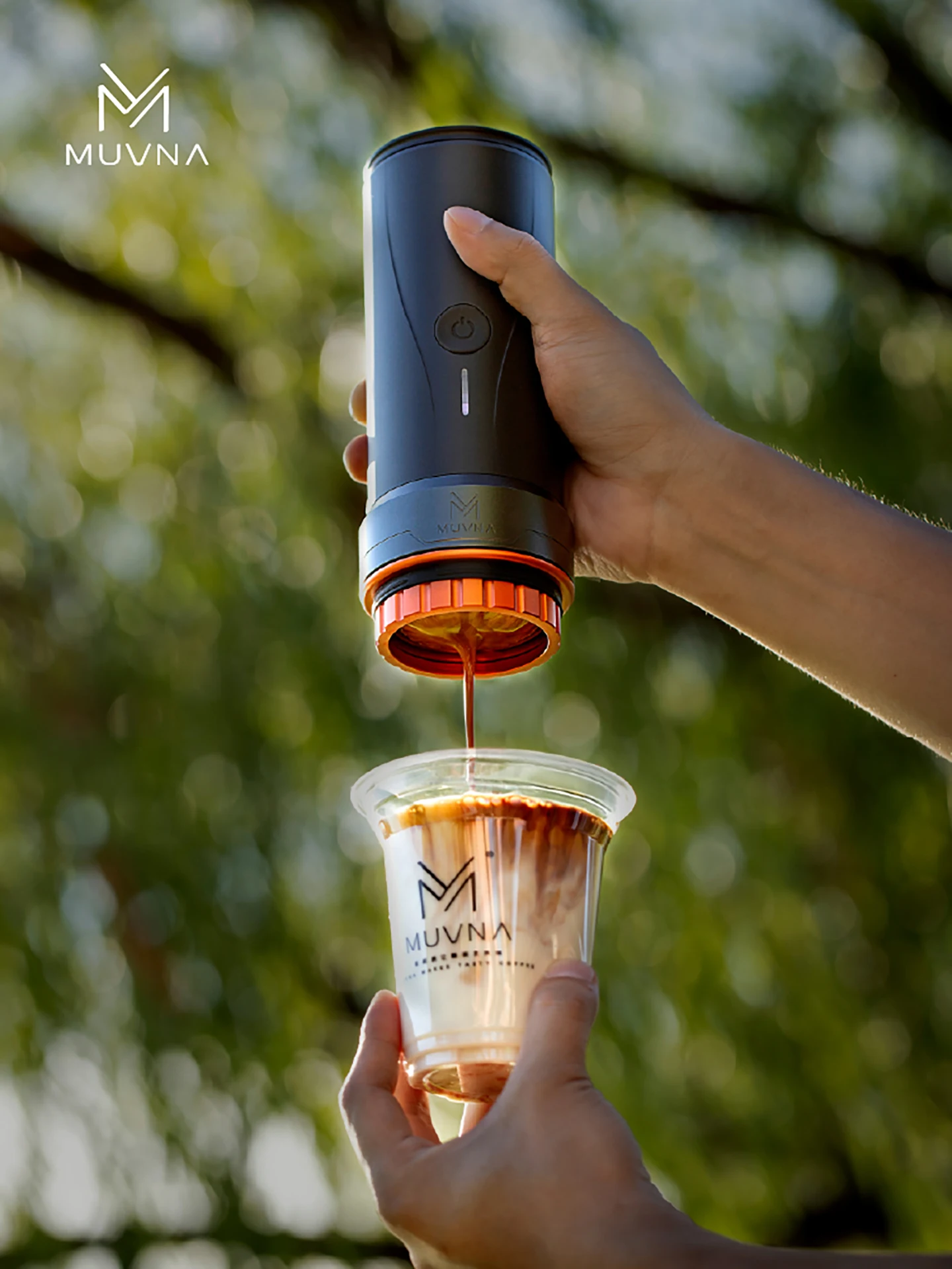 

MUVNA Кофеварка для эспрессо для кемпинга, уличная кофемашина, самонагревающаяся кофемашина для дома, пешего туризма, офиса