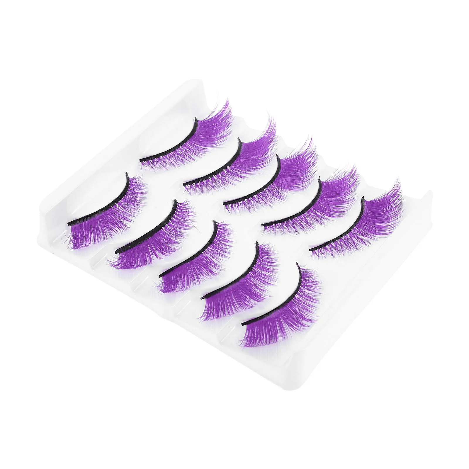 5 Pairs Natural Short Fake Eyelashes Realistic Lightweight Cluster Lash Extensions For Daily Wear Party Cosplay Halloween Makeup