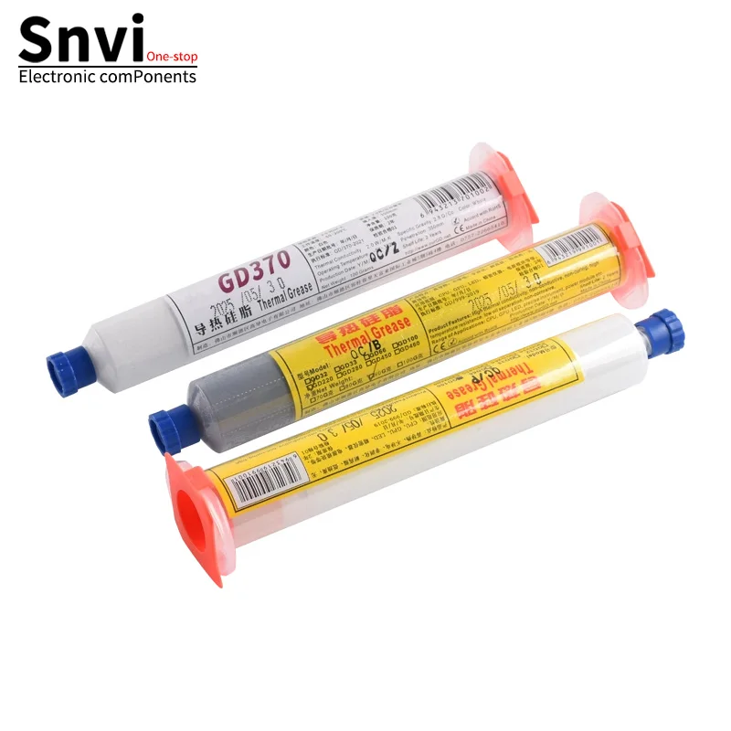شحم حراري عالي التوصيل / معجون سيليكون موصل للحرارة - لوحدة المعالجة المركزية لسطح المكتب وبطاقة رسومات الكمبيوتر المحمول - حزمة حقنة