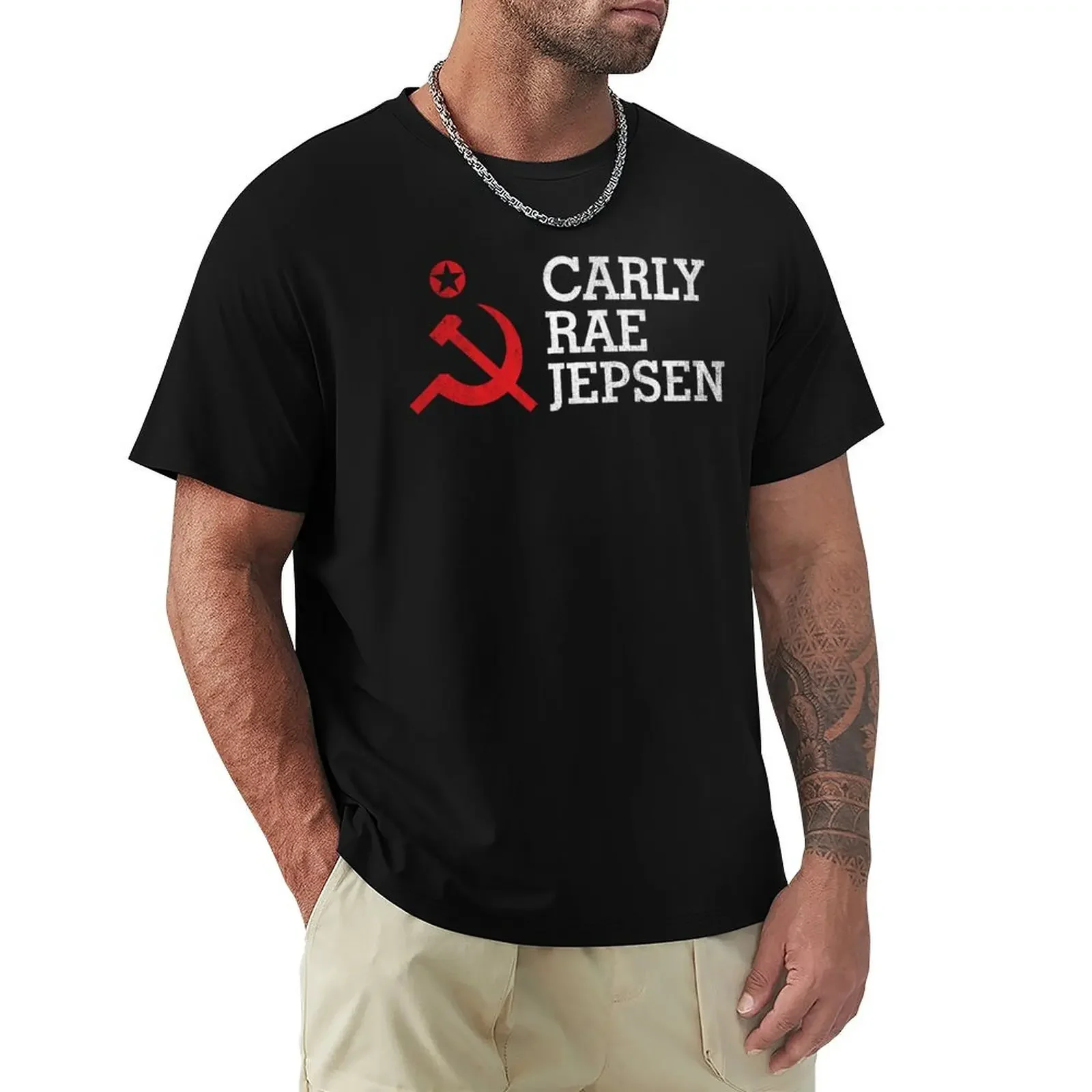 Carly Rae Jepsen T-Shirt for a boy korean fashion plus size clothes plus size tops compression shirt men