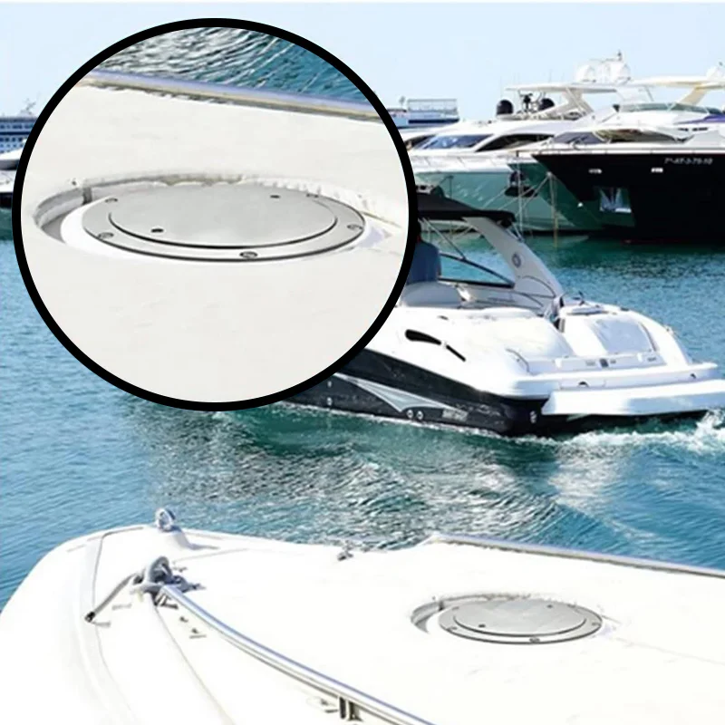 For Boat 1pcs 4inch/6inch  Deck Plate Inspection Bayonet  Boat Access Hatch Cover  Boat Marine Waterproof  Stainless Steel