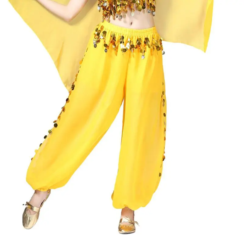 

Women Bellydance Tribal Pants Ladies Oriental Dancewear Shining Belly Dance Costume Long Trousers Bloomers
