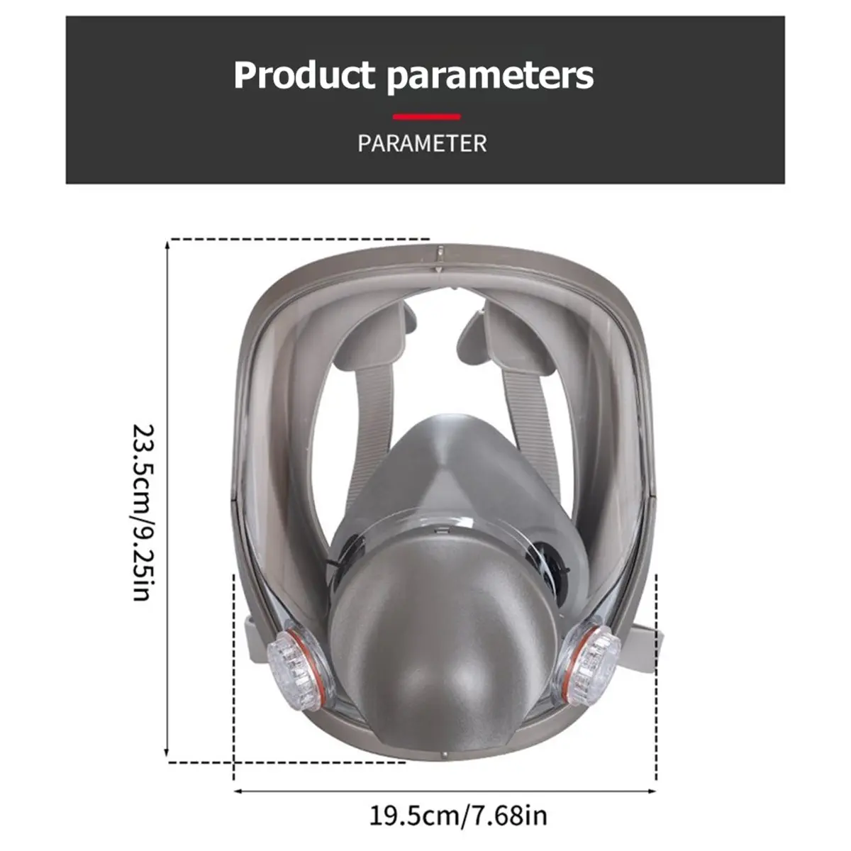 AB09 Model 6800 Filter Protective Mask with 2x60921 Filter Cartridge Gas Mask for Painting Against Formaldehyde and So