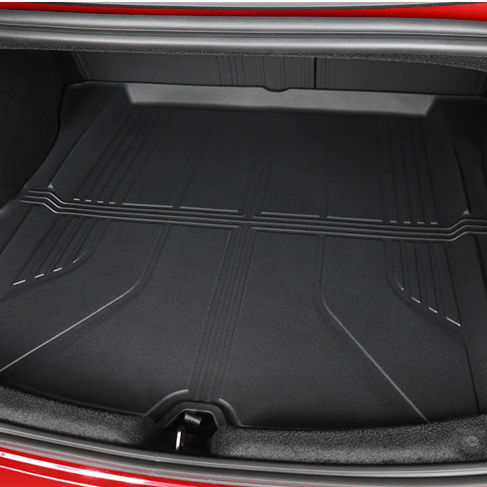 All Inclusive TPE Floor Mats for Tesla Model 3 Highland,All Weather Rear Trunk Storage Mat Anti-slip Pads Waterproof Accessories