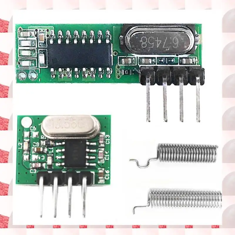 

ABGN 433 Mhz Superheterodyne RF Receiver And Transmitter Module Wireless Module Diy Kit Antenna