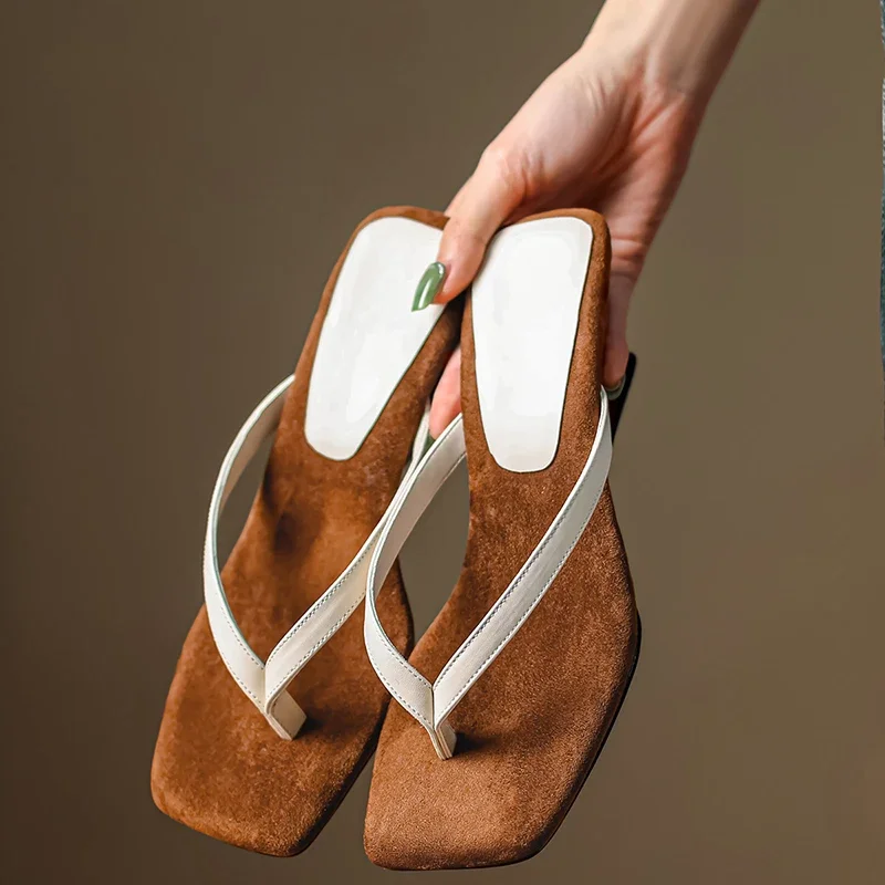 

Women's Slippers 2025 Designer Flip Flops Beach Women Clip Toe Slippers Fashion Shoes Women Outdoor Slip on Wedges Heel Slides