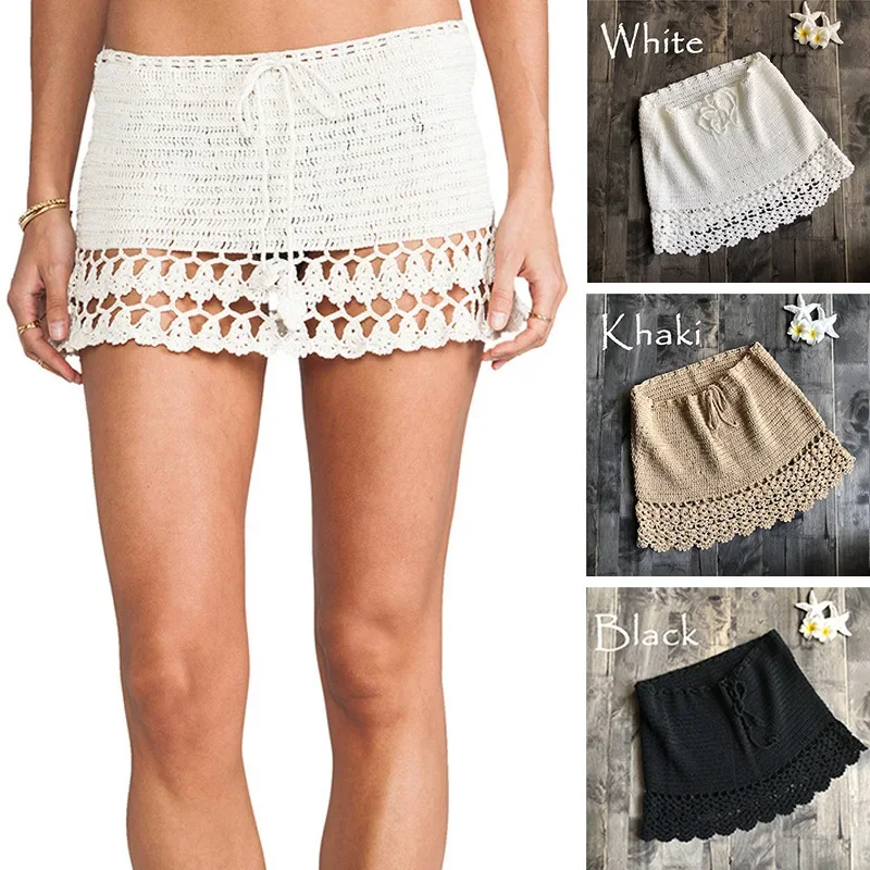 Europe and The United States Selling Hand-woven Beach Leisure or Hot Spring Vacation Bikini Ladies A-line Skirt.